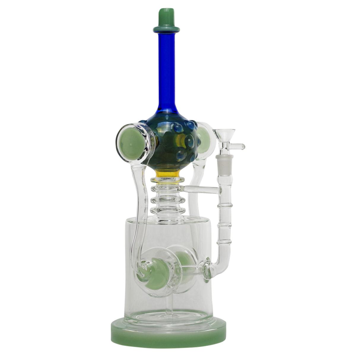 14" Glass Water Pipe Dotted Ball  BONG - Supply Natural