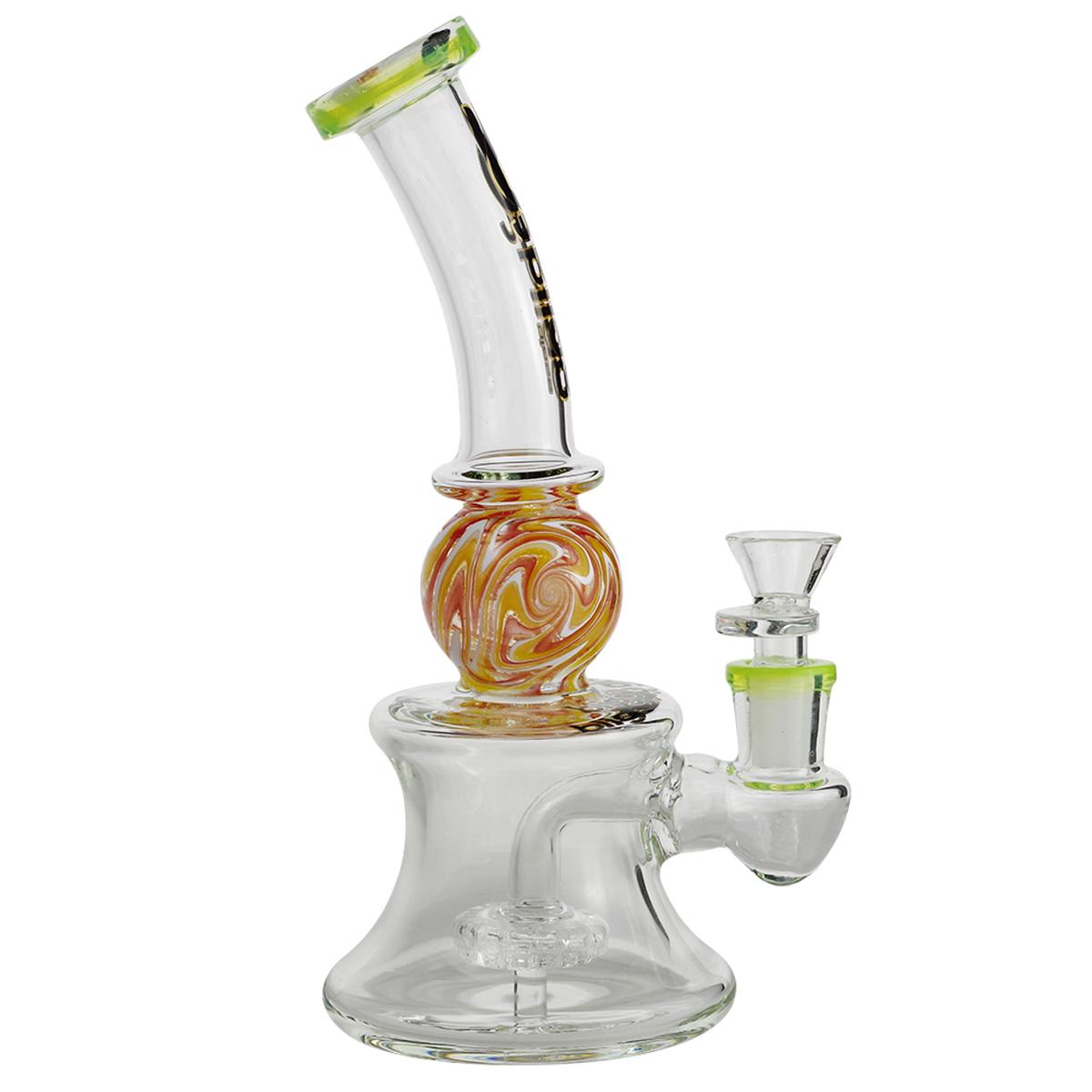 Biigo 8" Glass Water Pipe Middle Ball Design Bong - Supply Natural