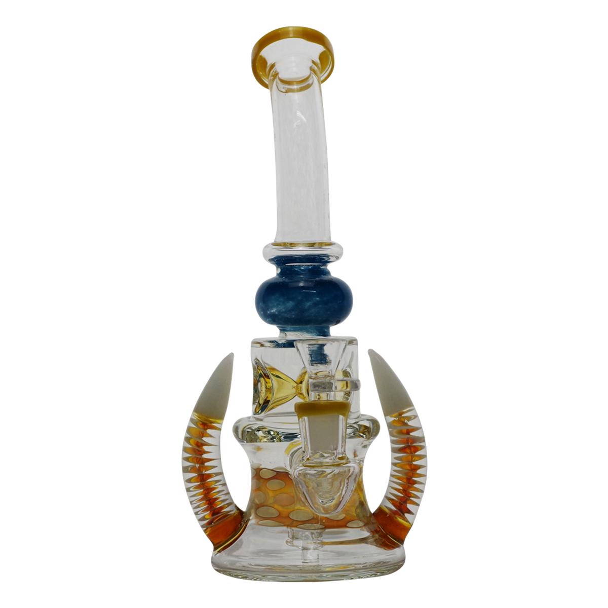 9" Glass Water Pipe Horn Design Bong - Supply Natural