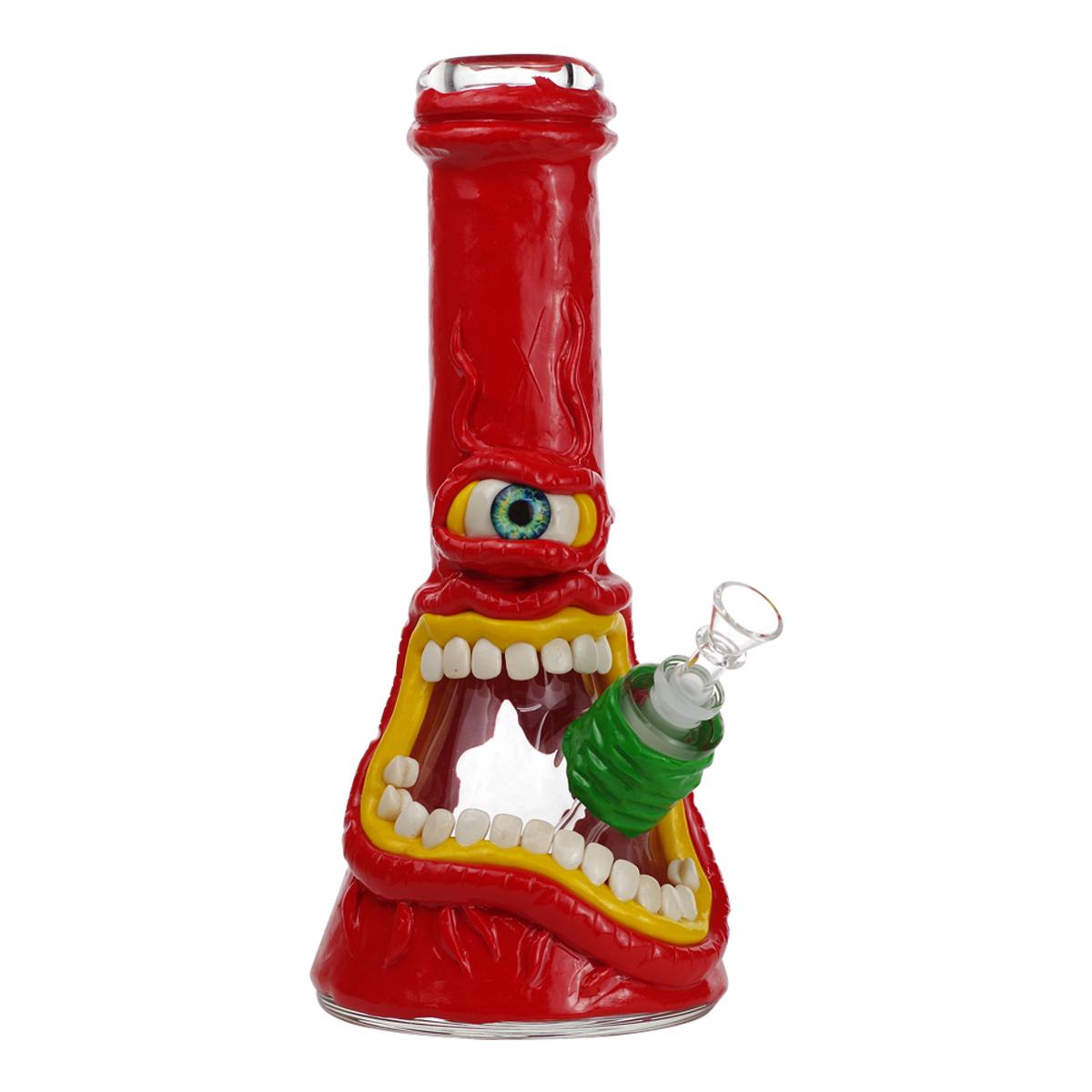 12.6" Glass Water Pipe Beaker Style Monster Design Bong - Supply Natural