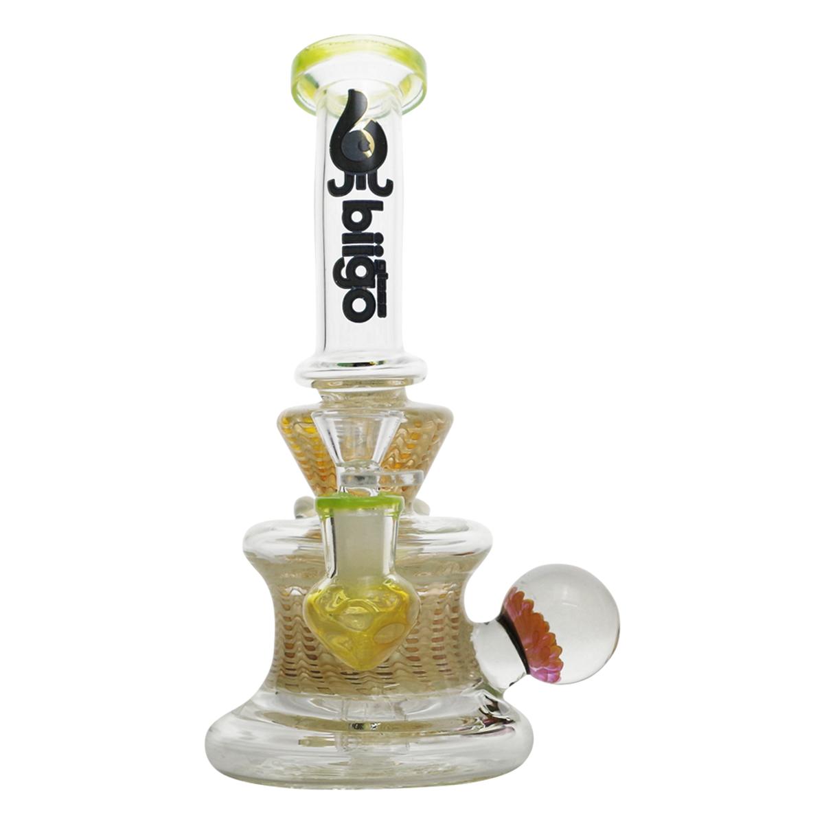 Biigo 5" Glass Water Pipe Horned & Fumed Design Bong - Supply Natural