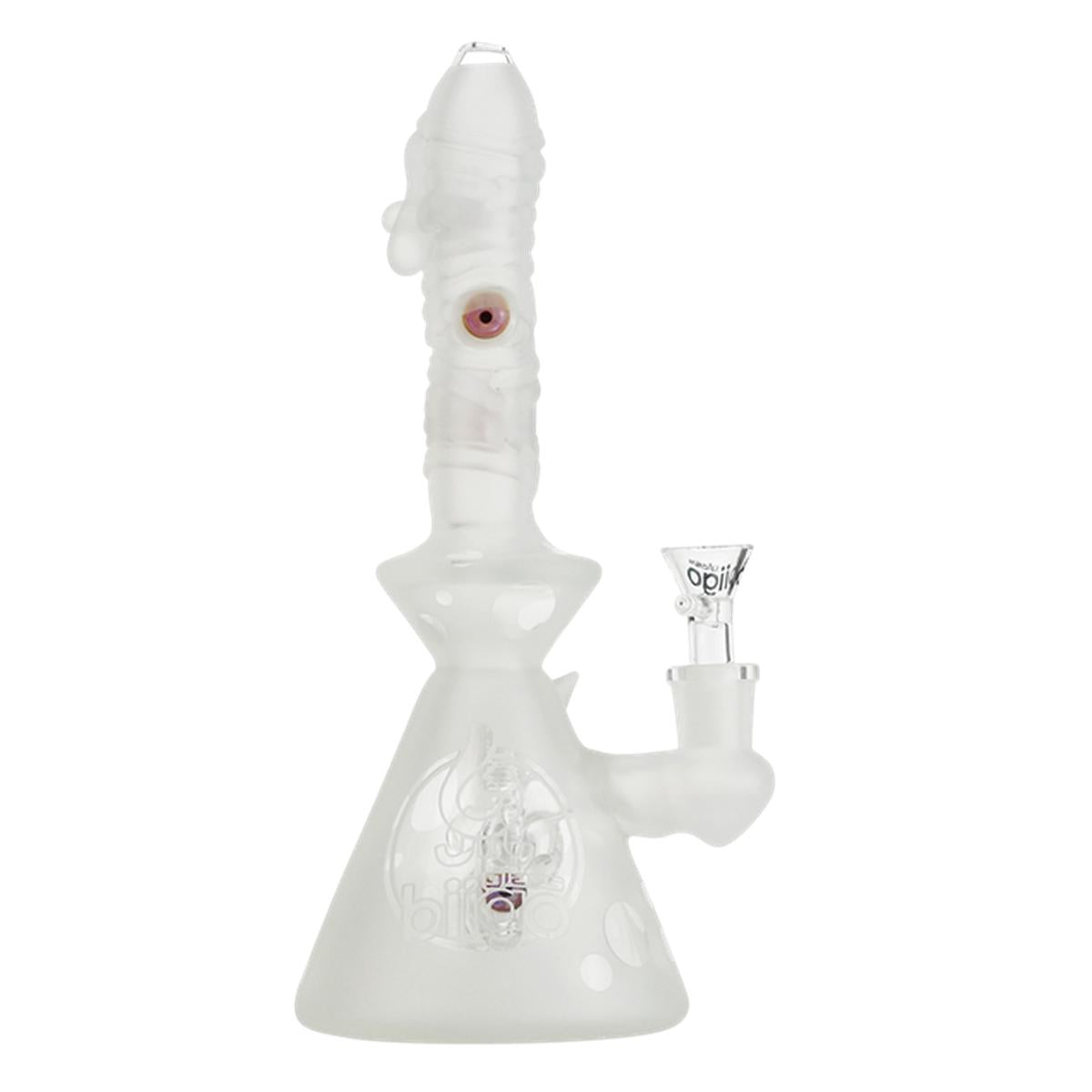 Biigo 11" Glass Water Pipe Frosted Monster Eye Design Bong - Supply Natural