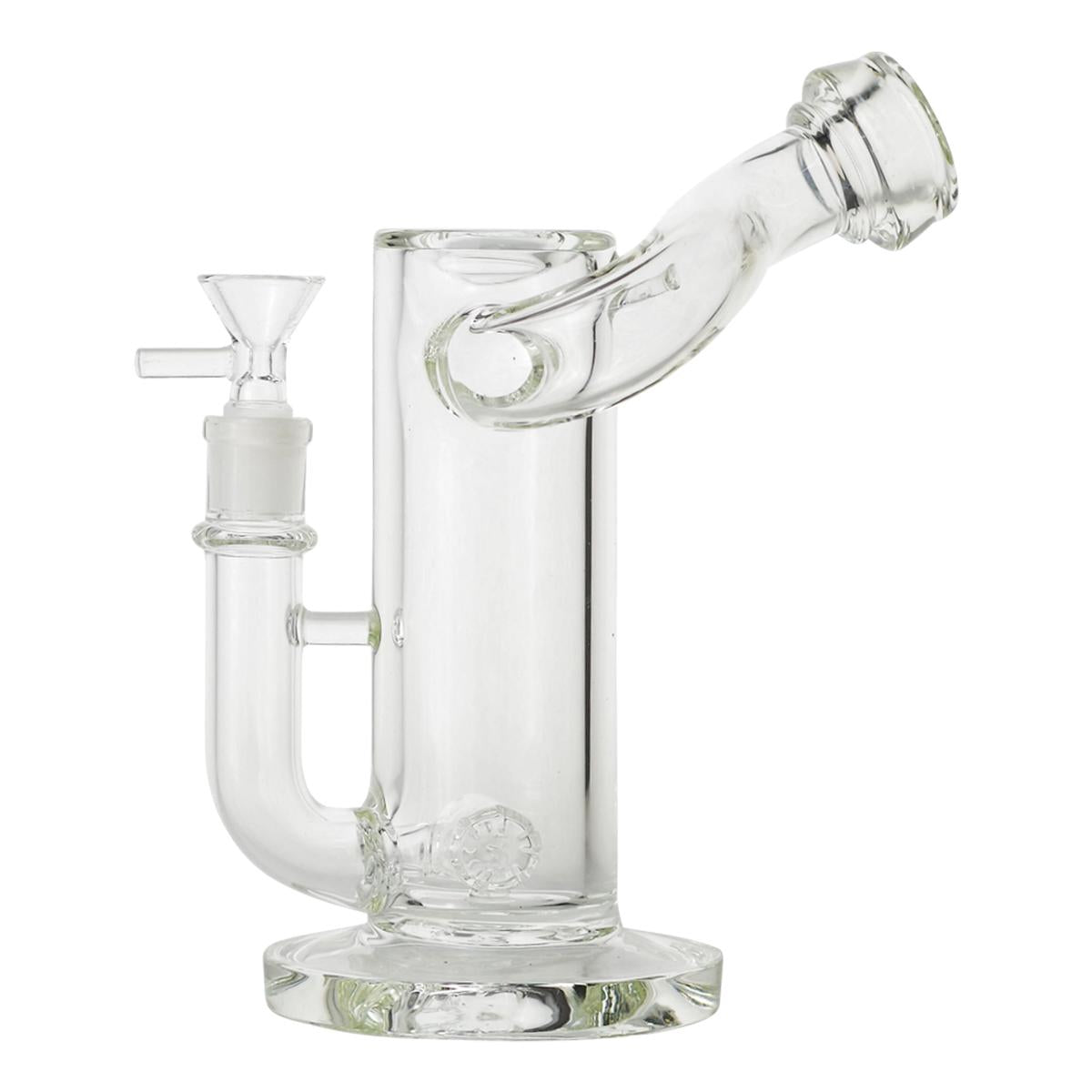 6.7" Clear Glass Water Pipe With Perc and 14mm Bowl Bong - Supply Natural