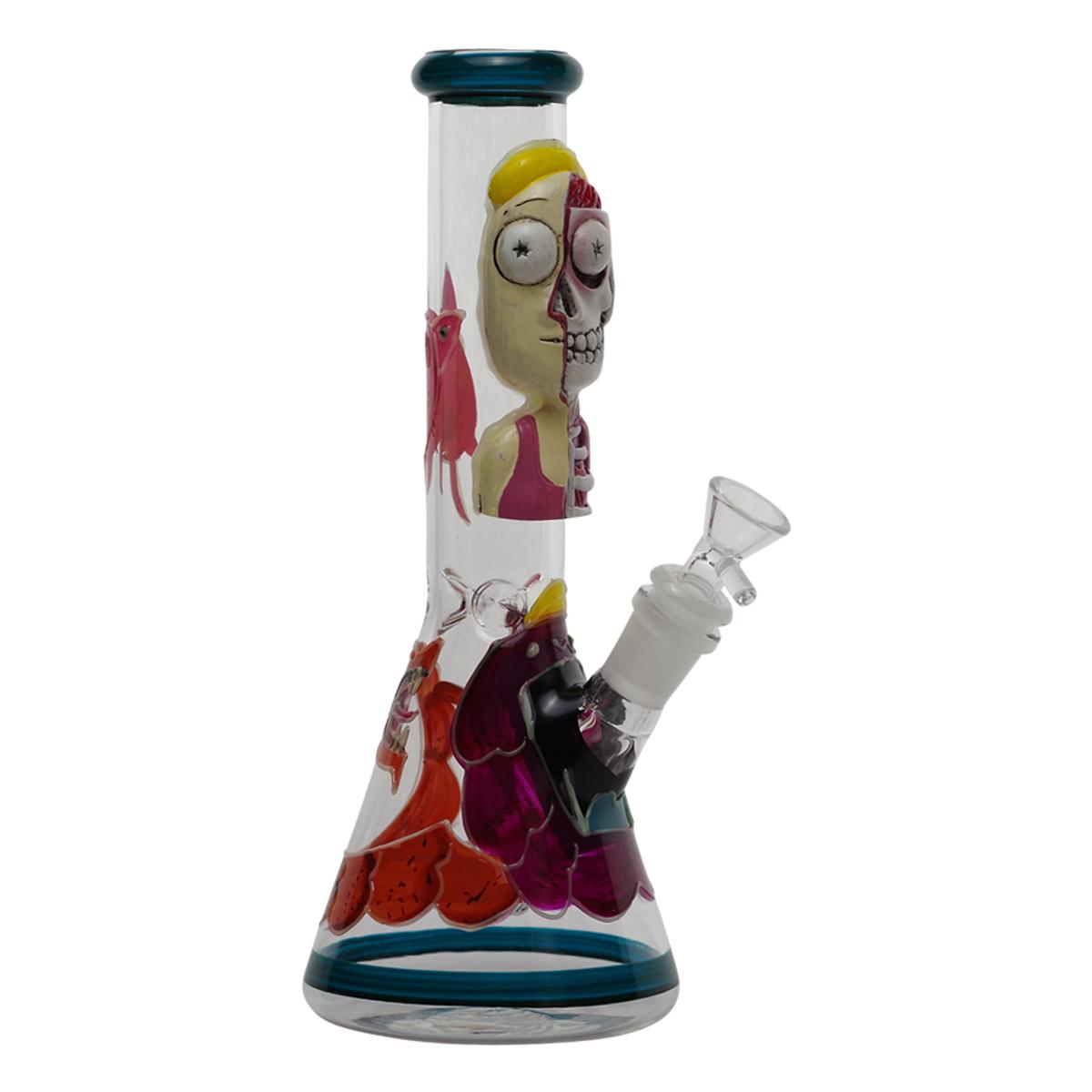 11" Glass Water Pipe Day of the Dead  bong - Supply Natural