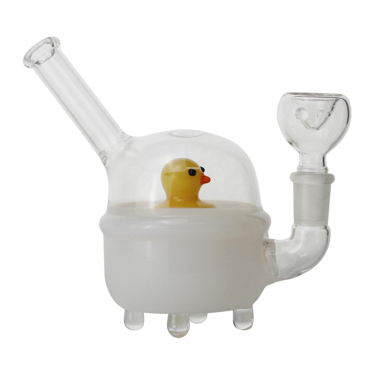 6" Glass Water Pipe Rubber Ducky Design Bong - Supply Natural