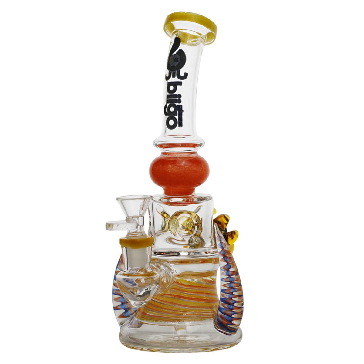 Biigo 8" Glass Water Pipe Colorful Sun Eye Design  Bong - Supply Natural