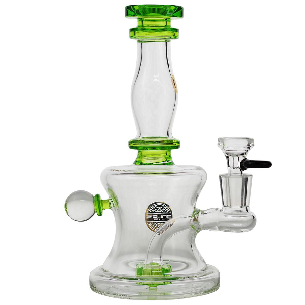 Bougie Glass 8.5" Water Pipe With Perc and Marble on Back Bong - Supply Natural