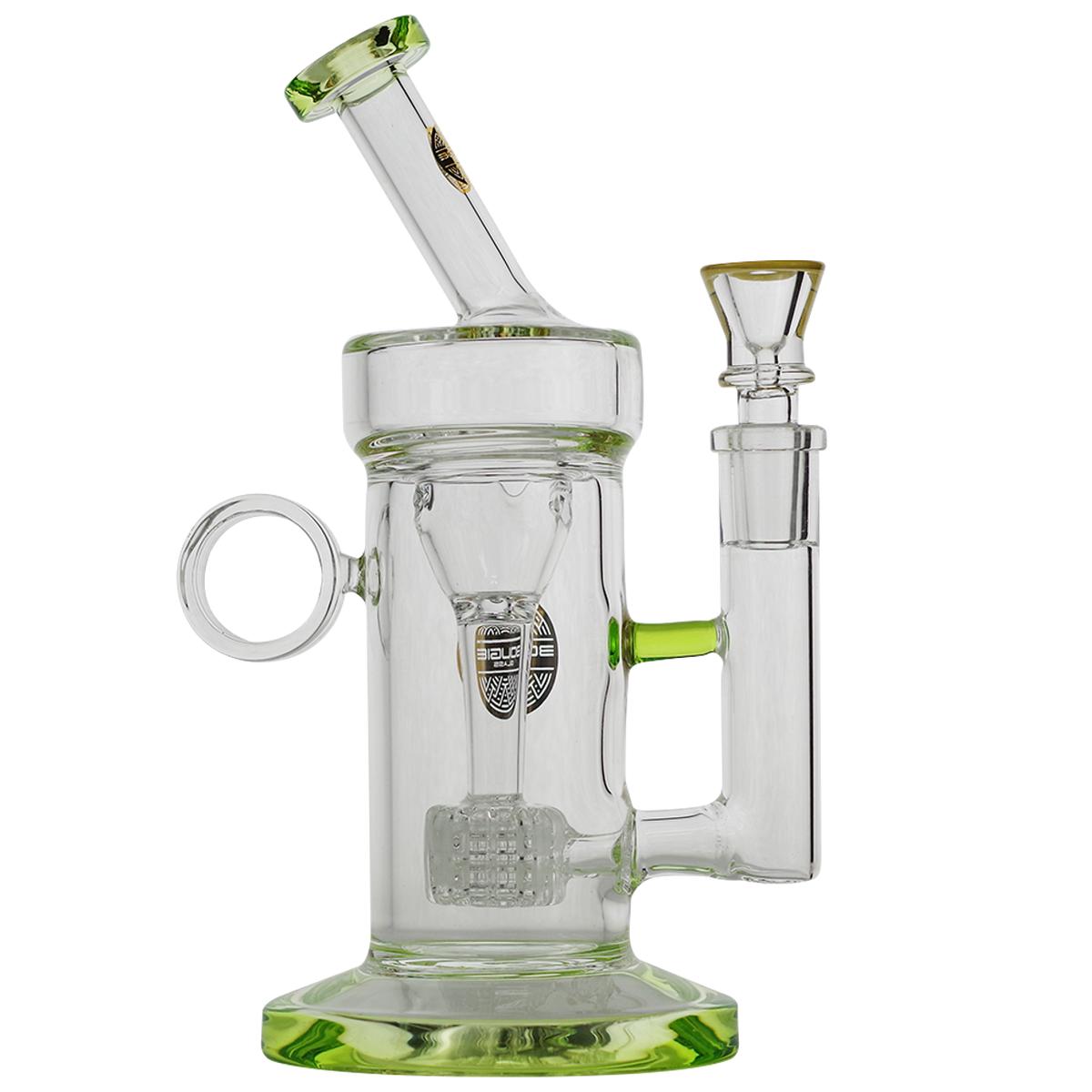 Bougie Glass 8" Water Pipe With Matrix Perc and Ring On The Back Bong - Supply Natural