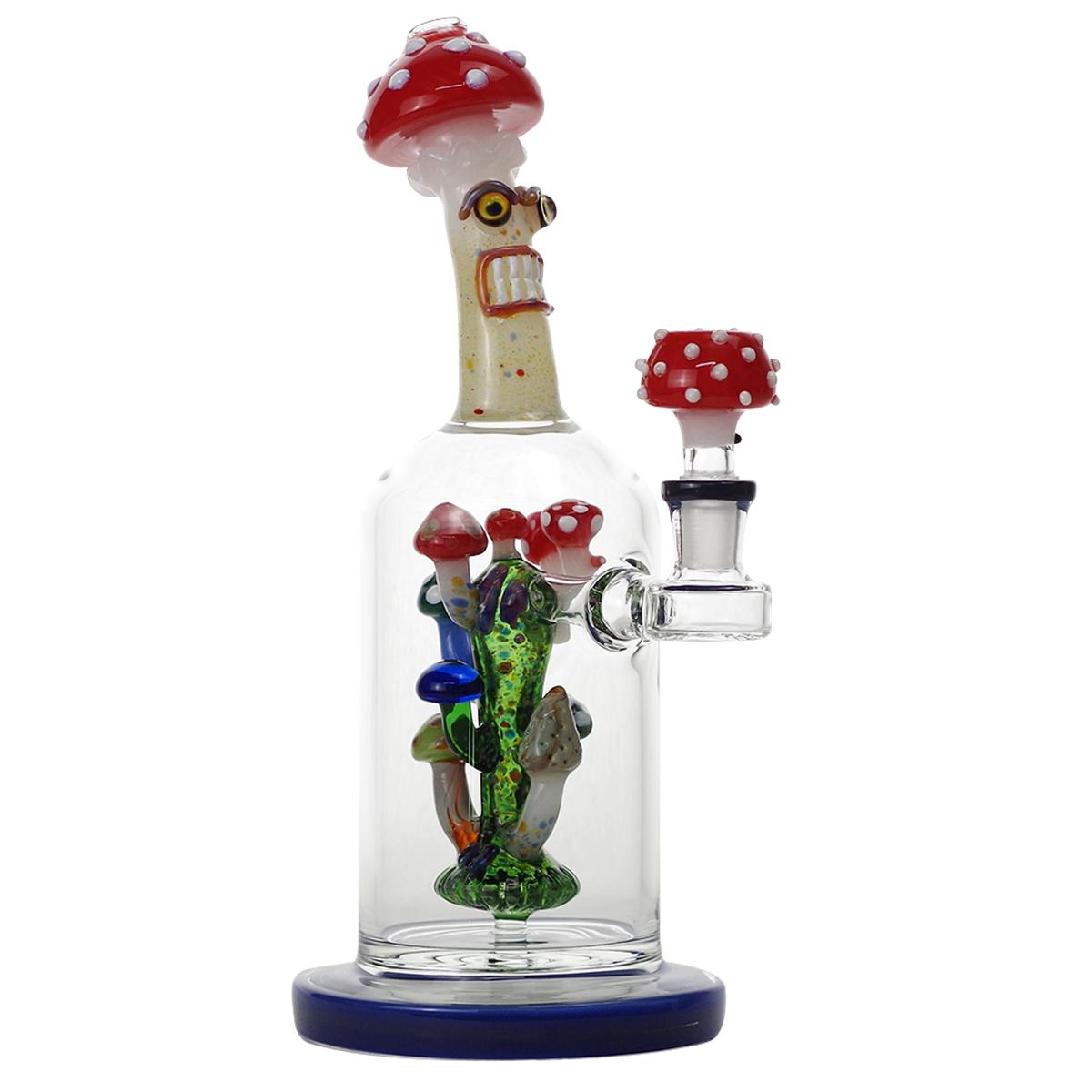 10.3" Glass Water Pipe Mushroom Tree Design Bong - Supply Natural