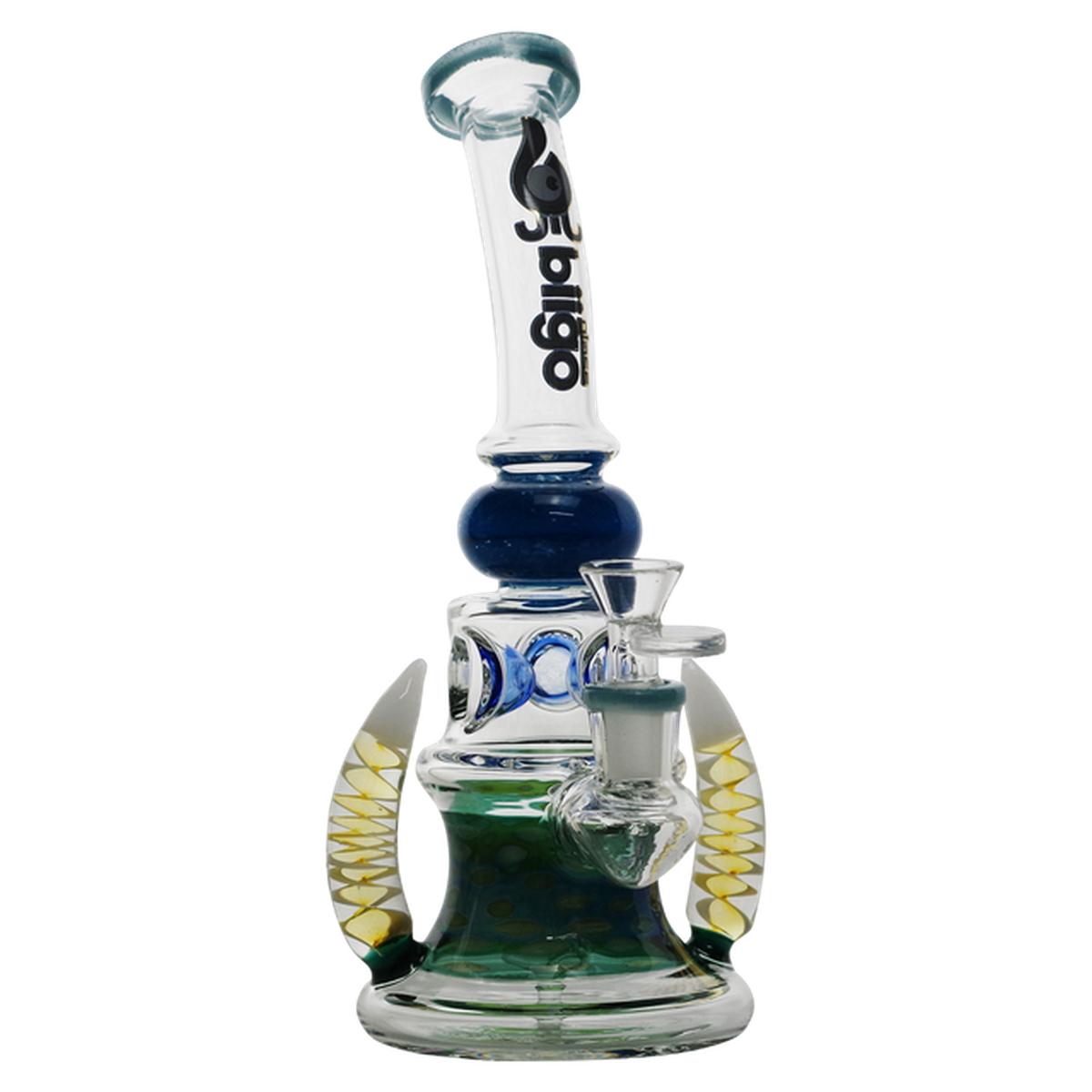 Biigo 8" Glass Water Pipe With Horned Design Bong - Supply Natural