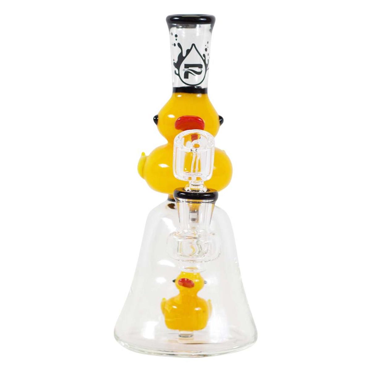 7.5" Pulsar Glass Water Pipe Double Duckie  Bong - Supply Natural