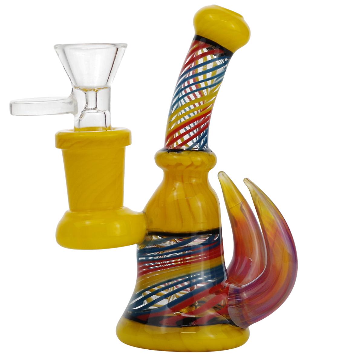 4.3" Glass Water Pipe Two Horn Design Bong - Supply Natural