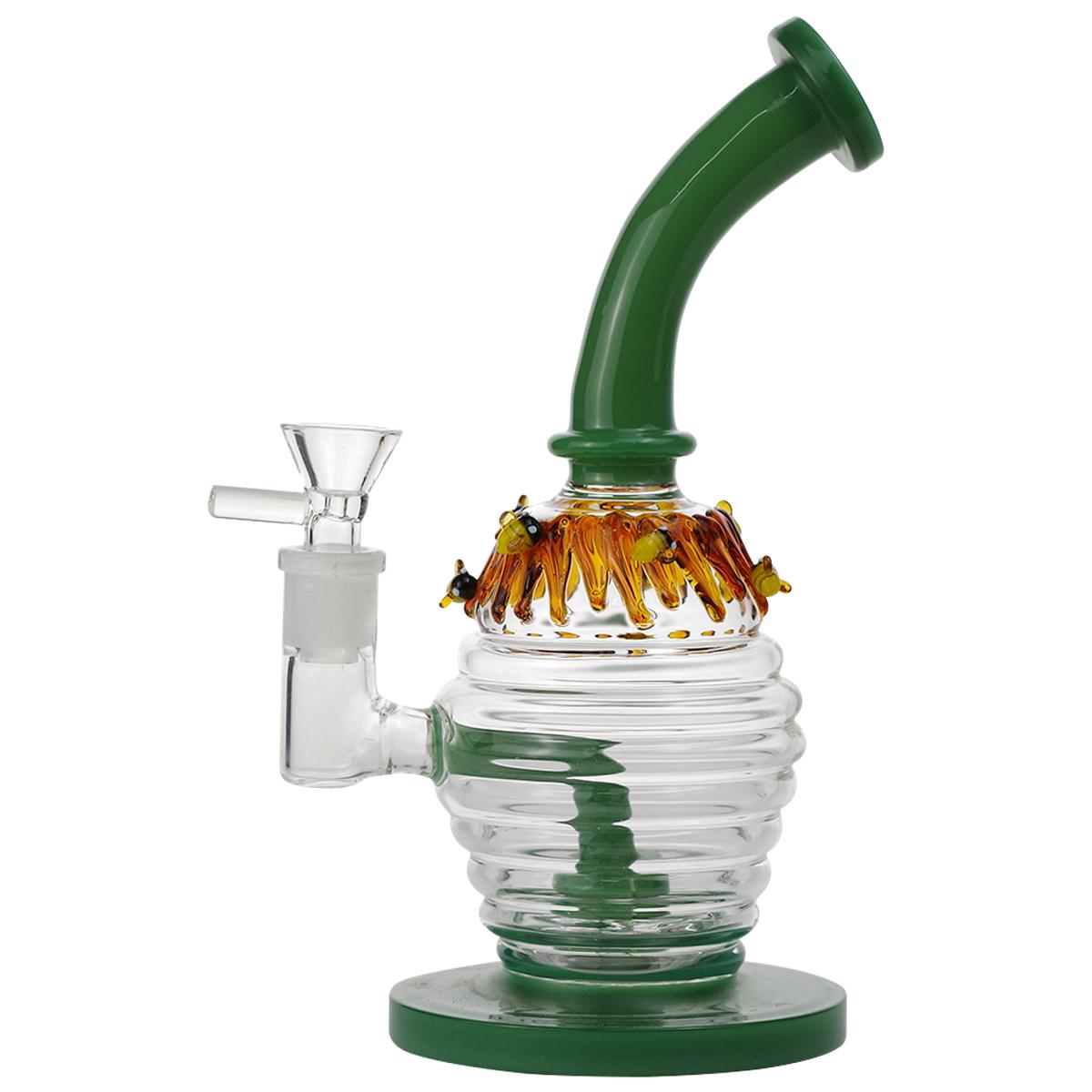 7.9" Glass Water Pipe With Honeybee Design Bong - Supply Natural