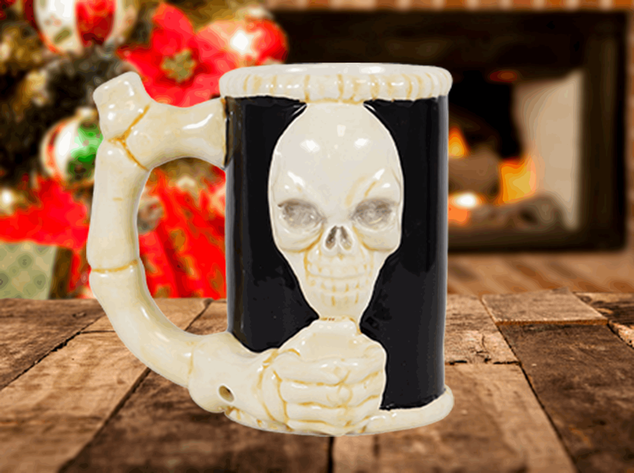 Wake N' Bake Skull and Bones Coffee Mug With Pipe Bowl - Supply Natural