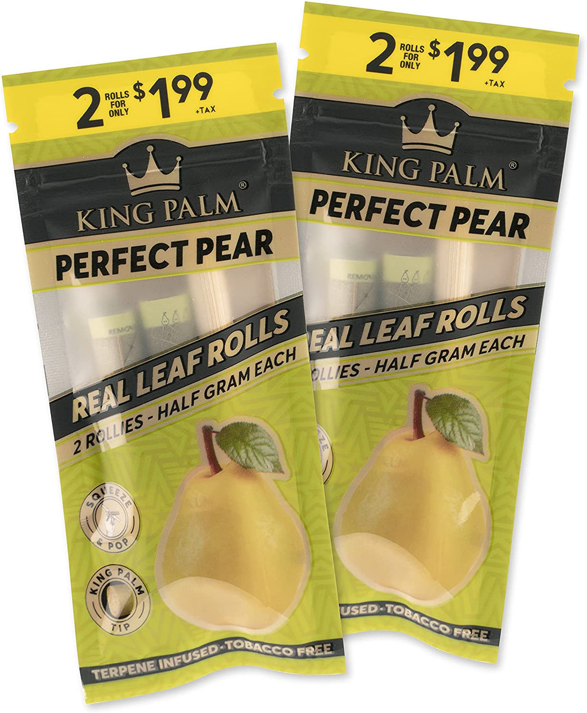 Rollies- 2 Packs 4 Rolls Squeeze & Pop Cones - Perfect Pear - Supply Natural