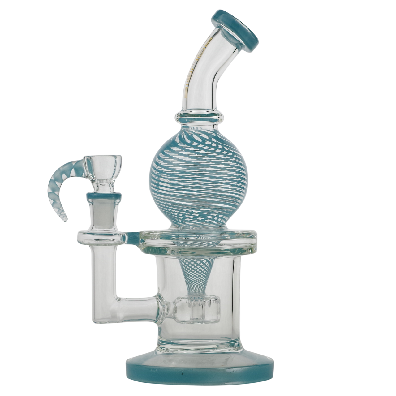 10" Bougie Glass Water Pipe Recycler Style With Perc and Horned Bowl - Supply Natural