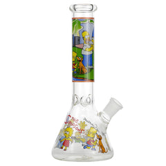 10" Glass Water Pipe Cartoon Design - Supply Natural