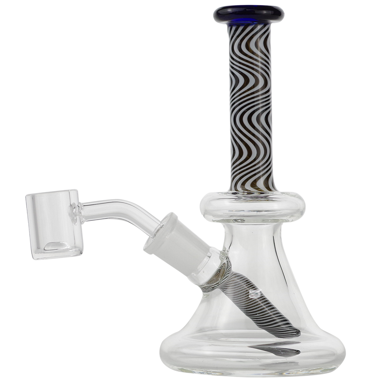 6" Micro Glass Water Pipe With Banger and Fixed Downstem Bong - Supply Natural