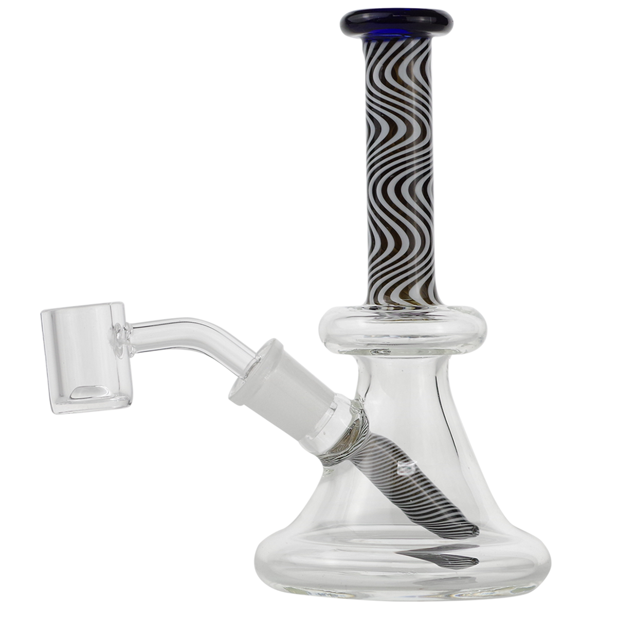 6" Micro Glass Water Pipe With Banger and Fixed Downstem Bong - Supply Natural